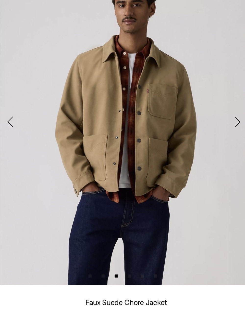 Levi's Tan Faux Suede Chore Jacket size M